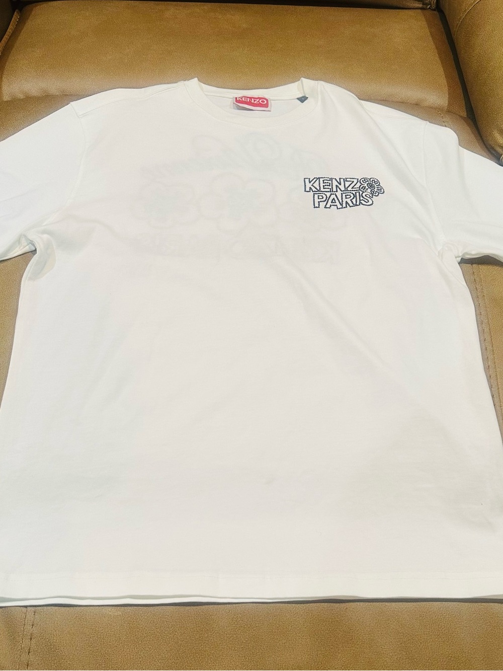 Kenzo White Men's Short Sleeve Logo Tee